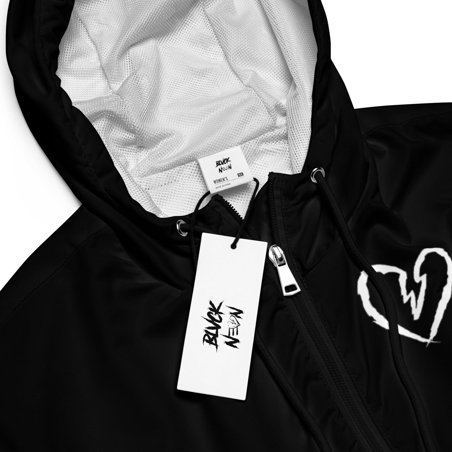 Neonx Women's Cropped Windbreaker (Black)